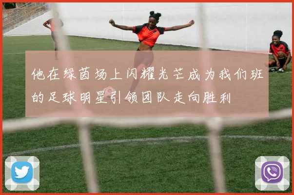 他在绿茵场上闪耀光芒成为我们班的足球明星引领团队走向胜利